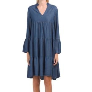 VALENTINA NALDI
Made In Italy Linen Bell Sleeve Tiered Dress